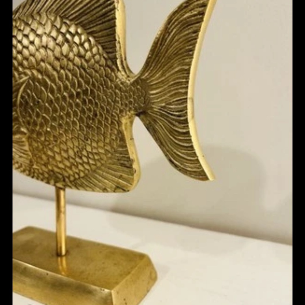 Vintage Rosenthal Netter Hollywood Regency Gold Brass Fish Sculpture MCM - Picture 2 of 7